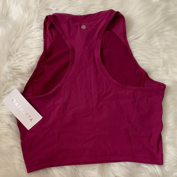 ATHLETA Crosstrain Zip Tank in Berry Sz LARGE - Picture 2 of 2